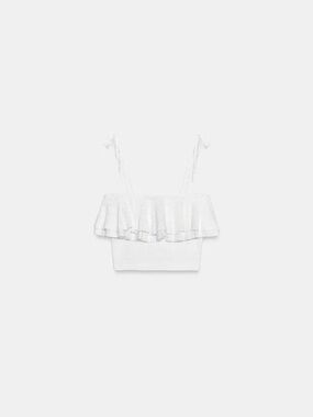 Zara Ruffled Knit Top NWT